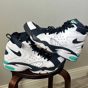 Nike White and Teal Athletic Shoes